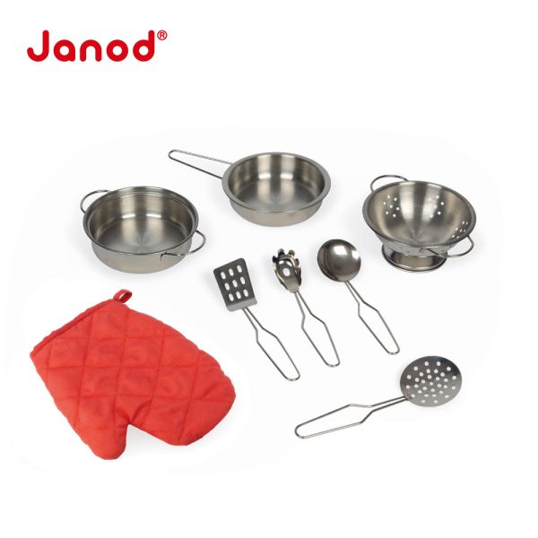 【法國Janod】妙廚師好料理-復古開放式廚具組 兒童廚房,