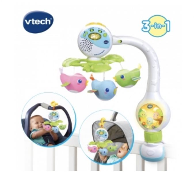 Vtech 可攜式3合1啾啾鳥音樂鈴 音樂鈴,搖籃,搖籃曲,寶寶睡眠