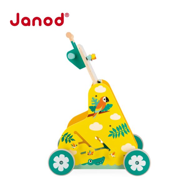 【法國Janod】雨林大冒險-多功能學步推車 推車,兒童推車