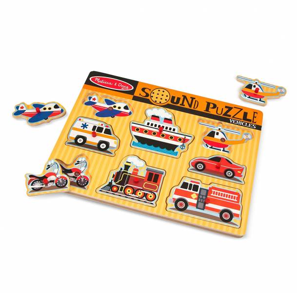 美國Melissa & Doug聲音積木-交通工具 交通工具造型聲音積木,Melissa & Doug,火車,飛機
