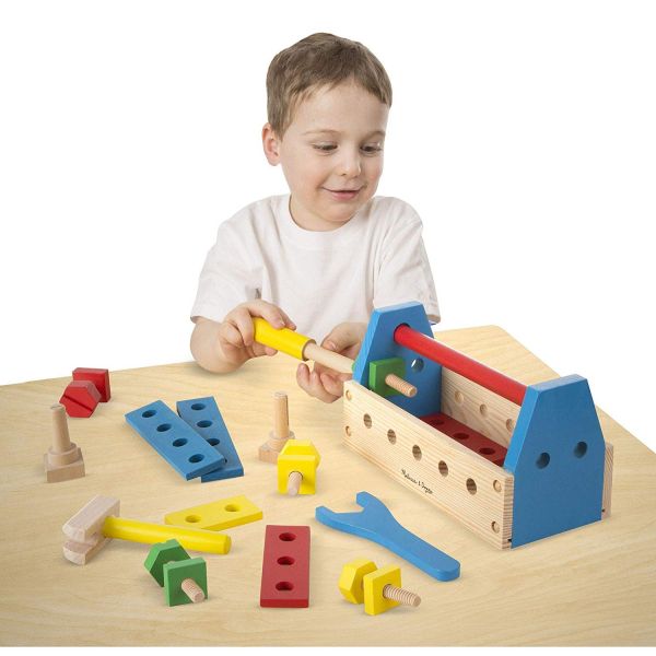 美國Melissa & Doug 螺絲木製工具箱 美國瑪莉莎,Melissa & Doug,螺絲,木製,工具箱
