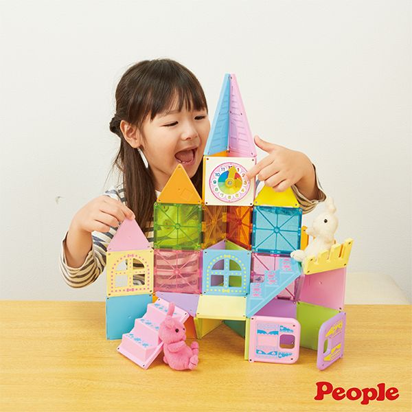日本People 益智磁性積木WORLD系列-時鐘小屋組 磁性積木,聲音積木,益智磁性積木