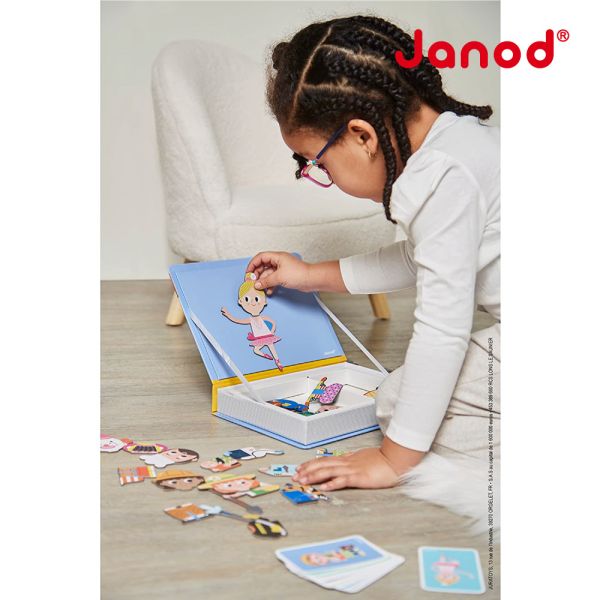 【法國Janod】磁鐵遊戲書-各行各業 磁鐵書,法國磁鐵書