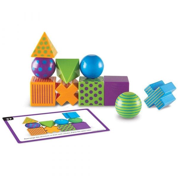 美國Learning Resources 模仿建築師 模仿建築師,幼兒拼搭積木,兒童空間學習玩具,創意建築遊戲,立體拼搭積木,幼兒建築玩具,STEAM學習玩具,學前教育積木,親子互動桌遊,兒童幾何概念玩具