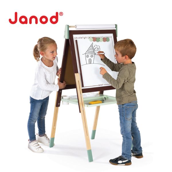 【法國Janod】鄉村雙面可調式畫架 畫架,雙面畫架