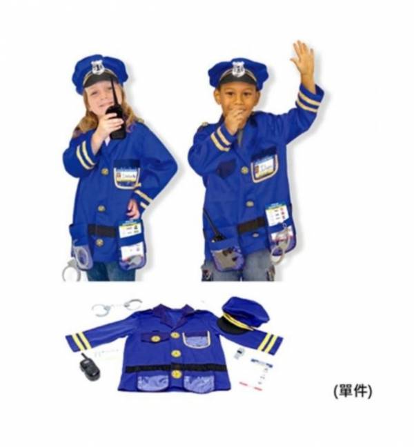 美國Melissa & Doug朱力安員警（單件） Melissa ＆ Doug,角色扮演,教具,博客來,警察造型,童心園,萬聖節扮演,畢業典禮服裝