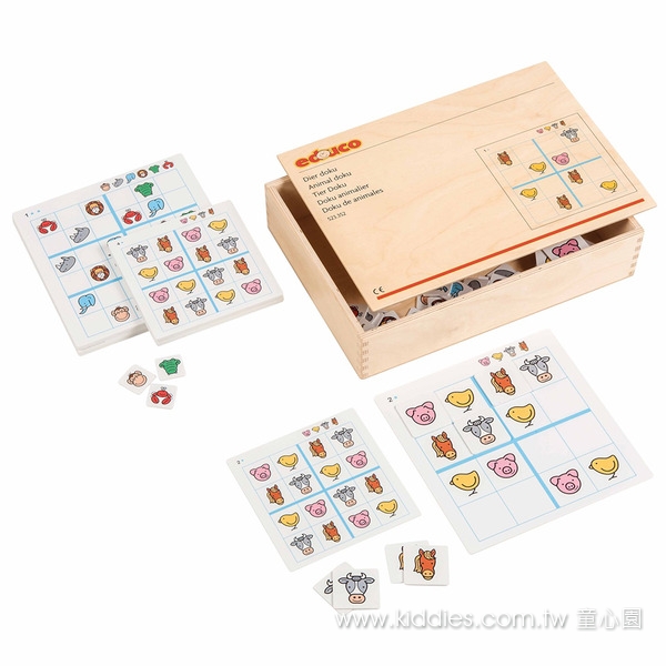 荷蘭educo 動物數獨 荷蘭educo,動物卡片,圖卡,聽說練習,想像力,卡片遊戲,同心圓,教學用