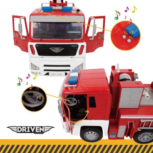 美國B.Toys巨無霸消防車_Driven系列 美國B.Toys,巨無霸消防車,博客來,科育,感覺統合,幼兒教具,消防車玩具