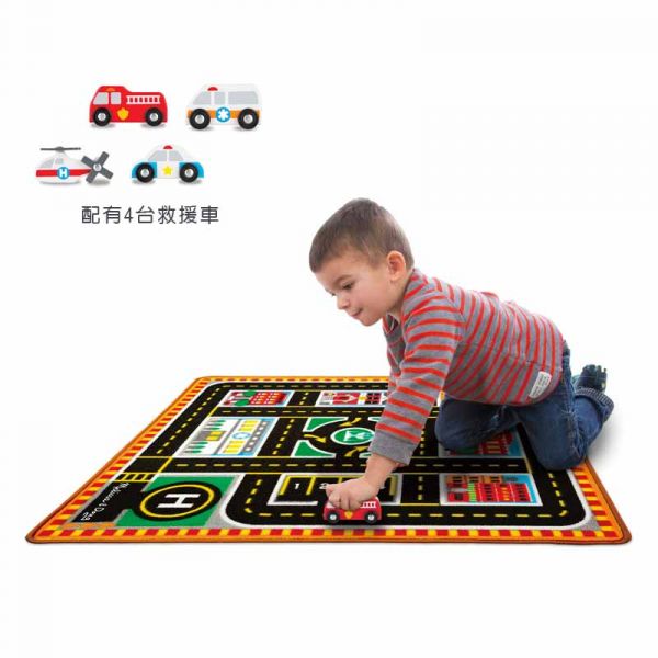 美國Melissa & Doug救援任務遊戲墊組 遊戲墊,救援車輛,美國Melissa & Doug,美國瑪莉莎,教具,童心園