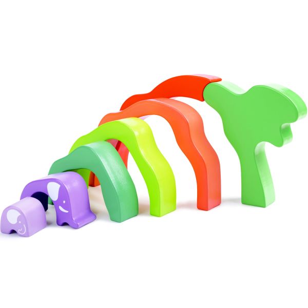 HAPE 曠野非洲象藝術堆堆積木 
