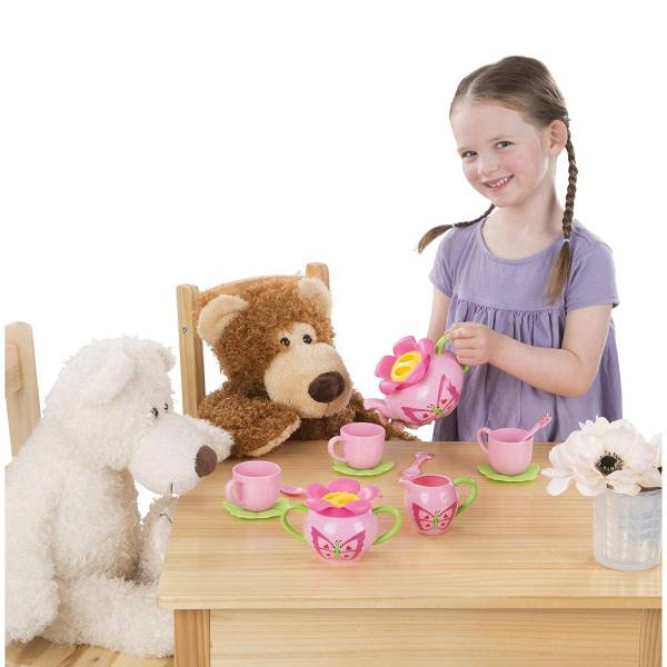 美國Melissa ＆ Doug蝴蝶花園茶具組 Melissa ＆ Doug,蝴蝶花園,茶具,快樂禔,下午茶教具,扮演角
