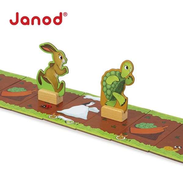 【法國Janod】趣味桌遊-龜兔賽跑 桌遊,法國趣味桌遊