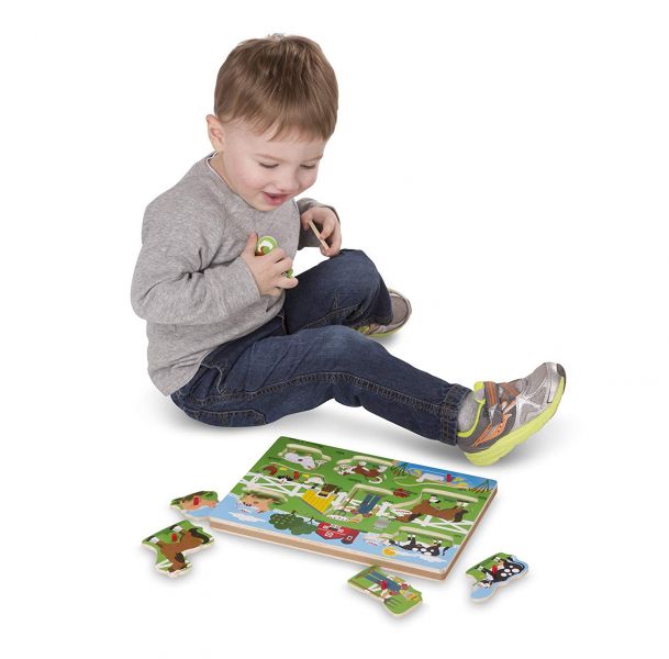 美國Melissa & Doug 聲音積木-農場 聲音積木,農場,Melissa & Doug,教具,王老先生有塊地