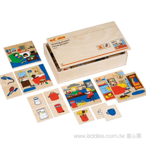 荷蘭educo 我的家 - 分類遊戲 荷蘭educo,動物卡片,圖卡,聽說練習,想像力,卡片遊戲,同心圓,我的家
