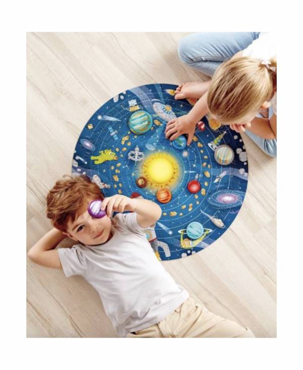 Hape神秘的太空LED燈光拼圖 德國HAPE,八大行星,科學探索,拼圖遊戲,天文