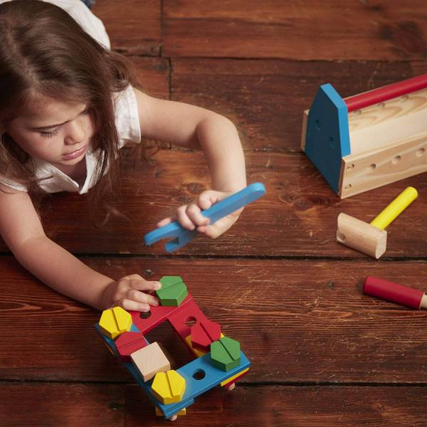 美國Melissa & Doug 螺絲木製工具箱 美國瑪莉莎,Melissa & Doug,螺絲,木製,工具箱