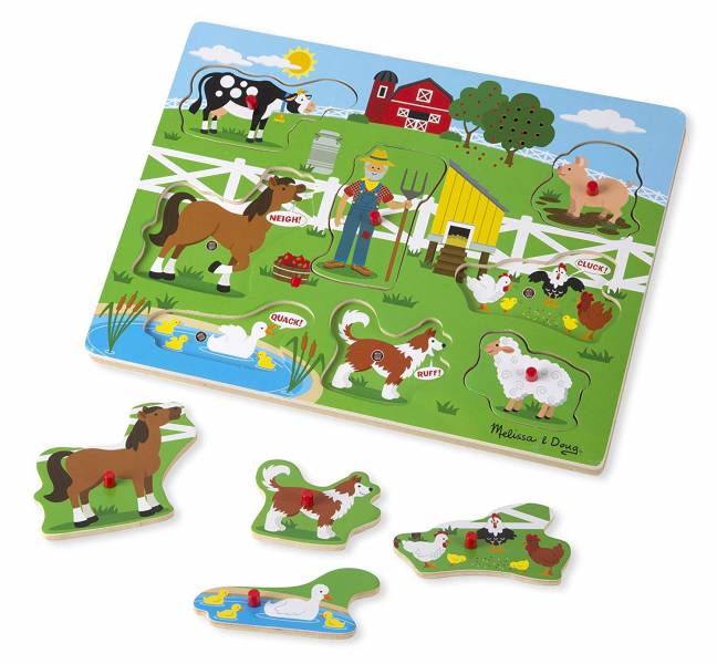 美國Melissa & Doug 聲音積木-農場 聲音積木,農場,Melissa & Doug,教具,王老先生有塊地