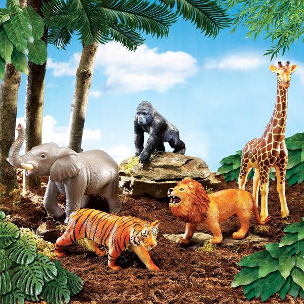 美國 Learning Resources非洲動物園 社會扮演,動物造型,獅子,叢林動物,美國 Learning Resources,非洲動物園