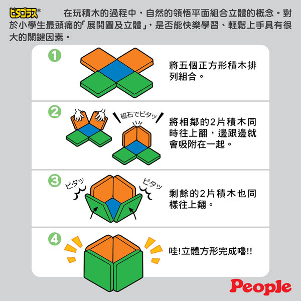日本People 低年級益智磁性積木(小學1、2年級) 磁性積木,聲音積木,益智磁性積木