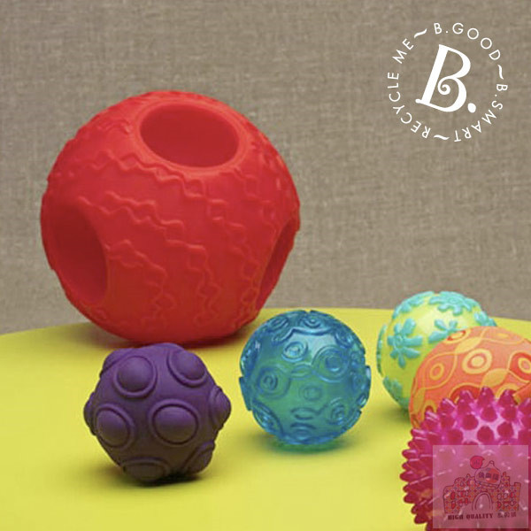 美國B.Toys波麗觸覺感統球組 觸覺球,美國B.Toys,探索觸覺,幼兒教具,科育,