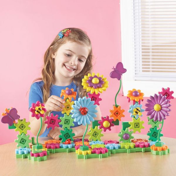 美國 Learning Resources-花園齒輪組 幼兒建構玩具,齒輪組,兒童邏輯玩具,幼兒創意拼裝,動手操作玩具,親子遊戲,兒童組裝遊戲,幼兒園學習玩具,兒童科學玩具,齒輪動力遊戲