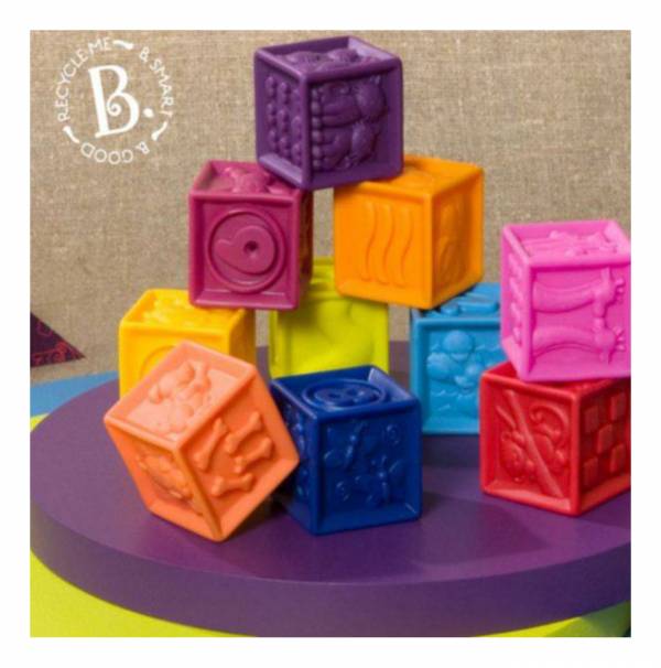美國B.Toys 123捏捏樂 美國B.Toys,軟積木,小肌肉發展,