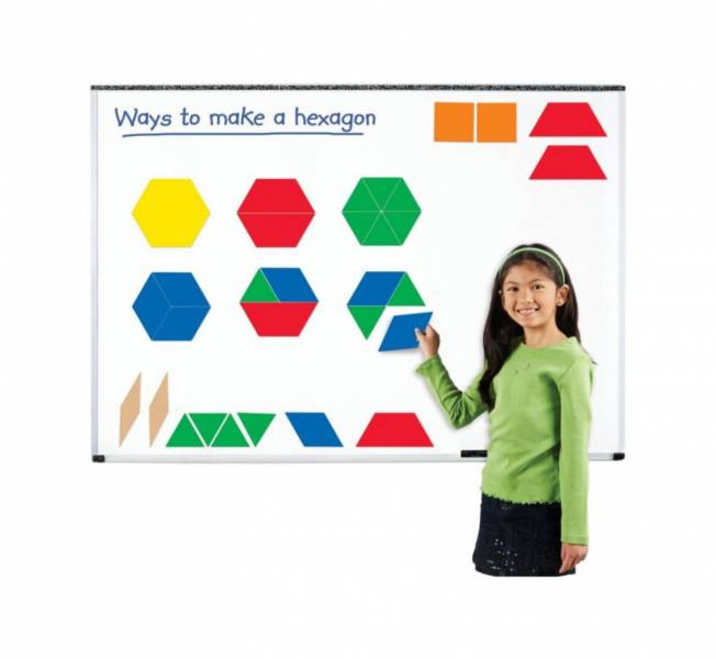 美國Learning Resources 超大磁性6形6色片 教學教具,美國Learning Resources,顏色形狀,幾何形狀,白板教具