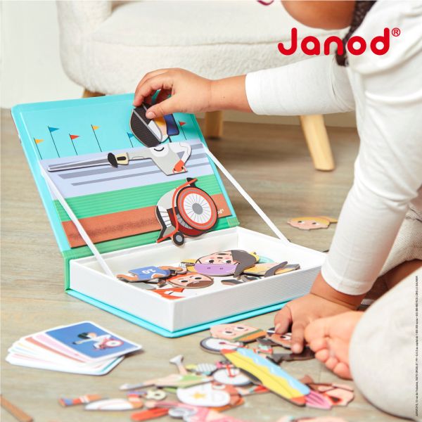 【法國Janod】磁鐵遊戲書-奧運小百科 磁鐵書,法國教具