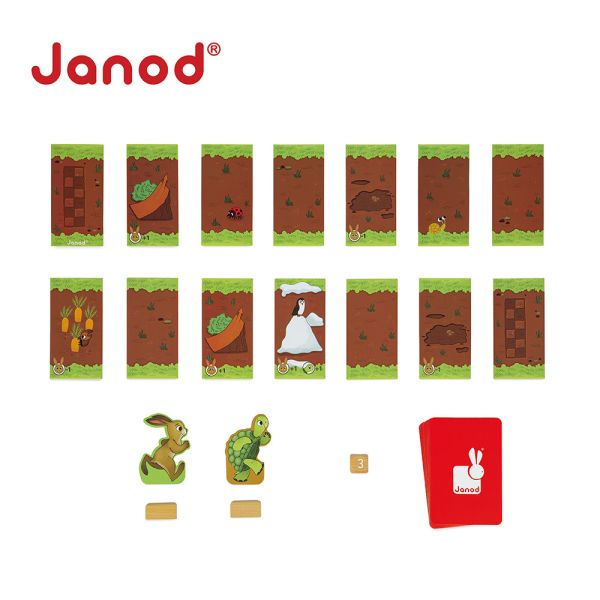 【法國Janod】趣味桌遊-龜兔賽跑 桌遊,法國趣味桌遊