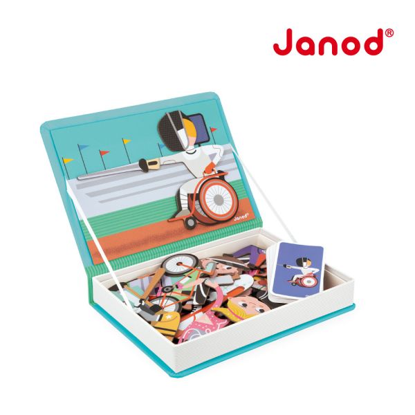 【法國Janod】磁鐵遊戲書-奧運小百科 磁鐵書,法國教具