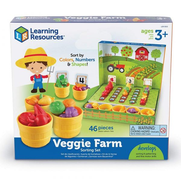 美國Learning Resources 蔬菜農場學排序 蔬菜農場學排序,幼兒數學學習玩具,顏色分類遊戲,規律排序學習,學前教育數學教具,兒童數字認知遊戲,農場種植角色扮演,親子數學互動遊戲,分類與排序玩具,學習加減運算玩具