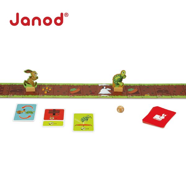 【法國Janod】趣味桌遊-龜兔賽跑 桌遊,法國趣味桌遊