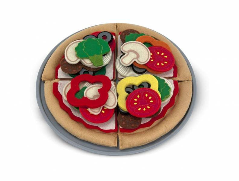 美國Melissa & Doug布製匹薩 布製PIZZA,美國瑪莉莎,童心園,華森葳,披薩教具組