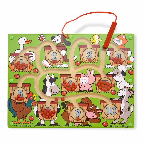 美國Melissa ＆ Doug 迷宮拼圖-數量農場 美國瑪莉莎,數學,磁性,Melissa ＆ Doug,迷宮,上和勤,教具廠商,育心幼教社