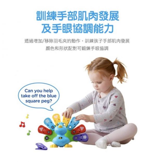 Vtech EQ學習互動小孔雀 學習互動小孔雀,形狀,顏色,兒童教具,教具,幼兒園教具,教具廠商,高雄教具