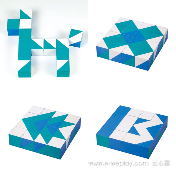 Weplay 藍色海洋積木 積木,創意積木,空間概念,顏色排列,顏色認知,設計概念,益智教具