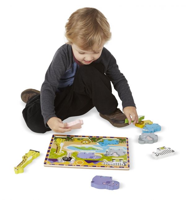 美國Melissa & Doug 厚片拼圖-野生動物 Melissa & Doug,厚片拼圖,野生動物
