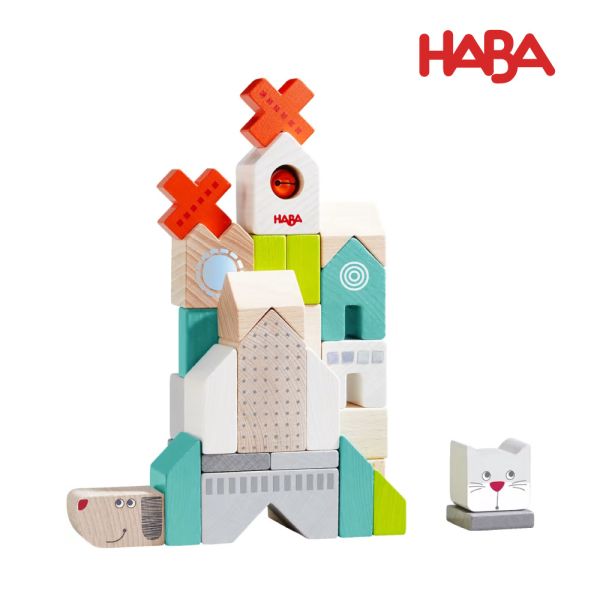 德國HABA 貓狗叮噹積木31pcs 動物積木,積木,高級積木,有錢人的積木