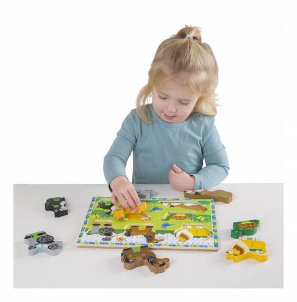 美國Melissa & Doug厚片拼圖-寵物 Melissa & Doug,厚片拼圖,教具,