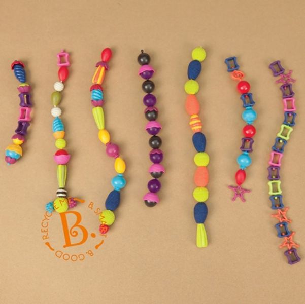 美國 B.Toys 波普珠珠-點心罐275PCS 美國B.TOYS,波普珠珠,串珠,迪士尼FamilyFun,科育,感統教具