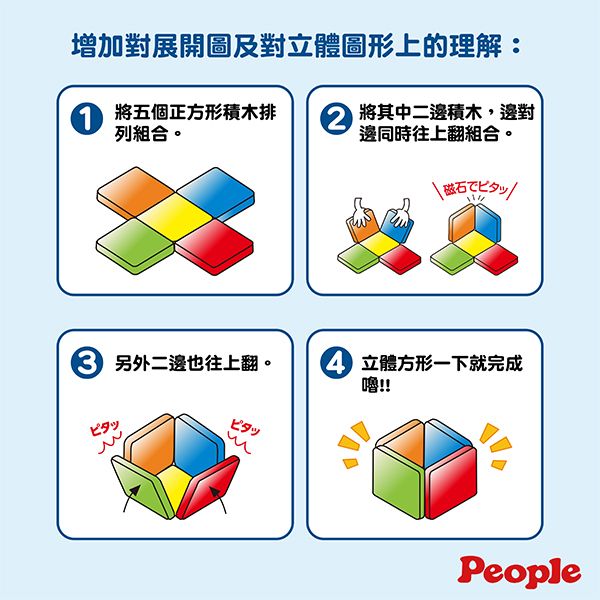 日本People 益智磁性積木BASIC系列-滾球滑道&聲音遊戲組 磁性積木,聲音積木,益智磁性積木