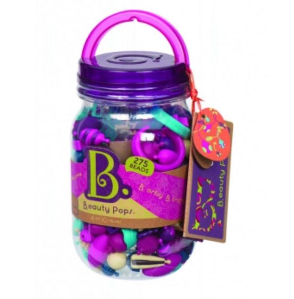 美國 B.Toys 波普珠珠-點心罐275PCS 美國B.TOYS,波普珠珠,串珠,迪士尼FamilyFun,科育,感統教具