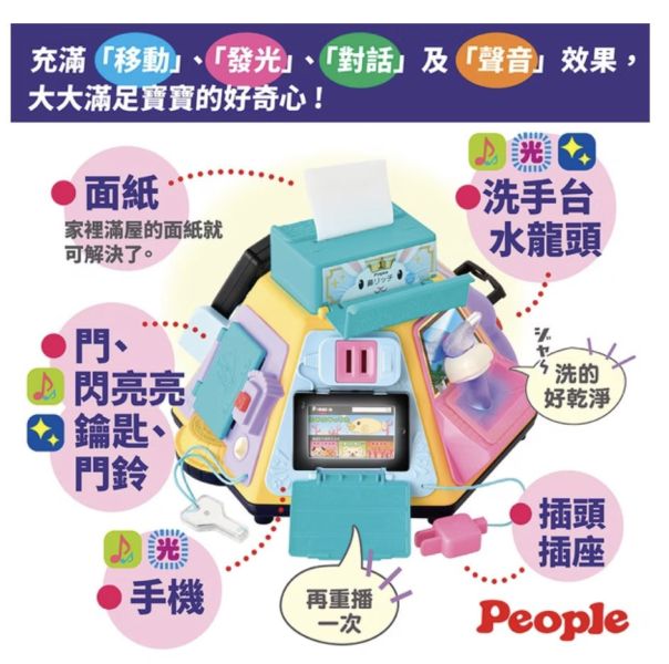 超級多功能七面遊戲機(中文&日語版)(2023) 兒童玩具, 互動學習玩具, 幼兒感官發展, 七面遊戲機, 生活情境模擬玩具, 幼兒語言啟蒙, 兒童語言學習, 幼兒手眼協調, 雙語學習玩具, PEOPLE 互動玩具
