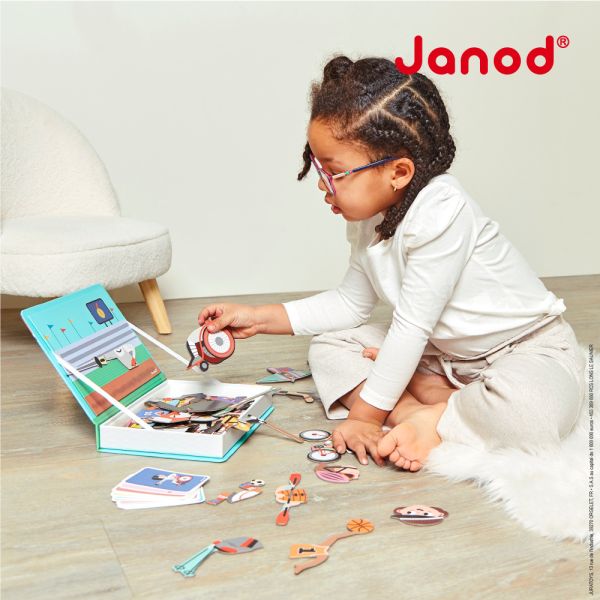 【法國Janod】磁鐵遊戲書-奧運小百科 磁鐵書,法國教具