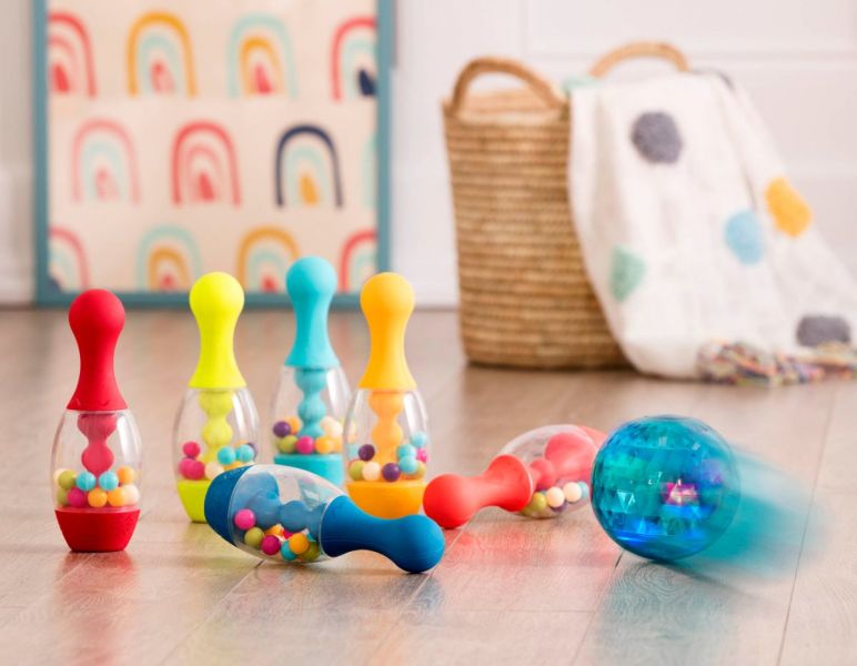 美國B.Toys露一手保齡球 美國B.Toys,露一手保齡球,保齡球玩具,發光保齡球,感統教具,柯育