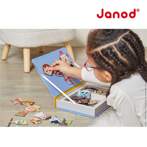 【法國Janod】磁鐵遊戲書-各行各業 磁鐵書,法國磁鐵書