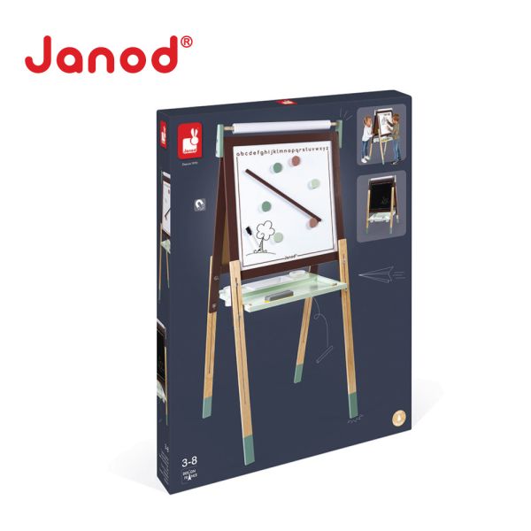 【法國Janod】鄉村雙面可調式畫架 畫架,雙面畫架