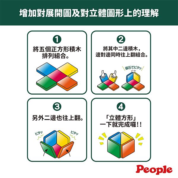 日本People 益智磁性積木WORLD系列-恐龍世界組 磁性積木,聲音積木,益智磁性積木