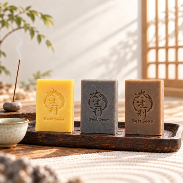 【太生利】B.東方禪意手工皂三入組-檀香/淨膚/艾草 太生利,冷製皂,手工皂,艾草,山苦瓜,竹炭,茶樹,劉虹儀