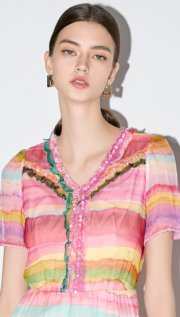 七彩蛋糕裙 